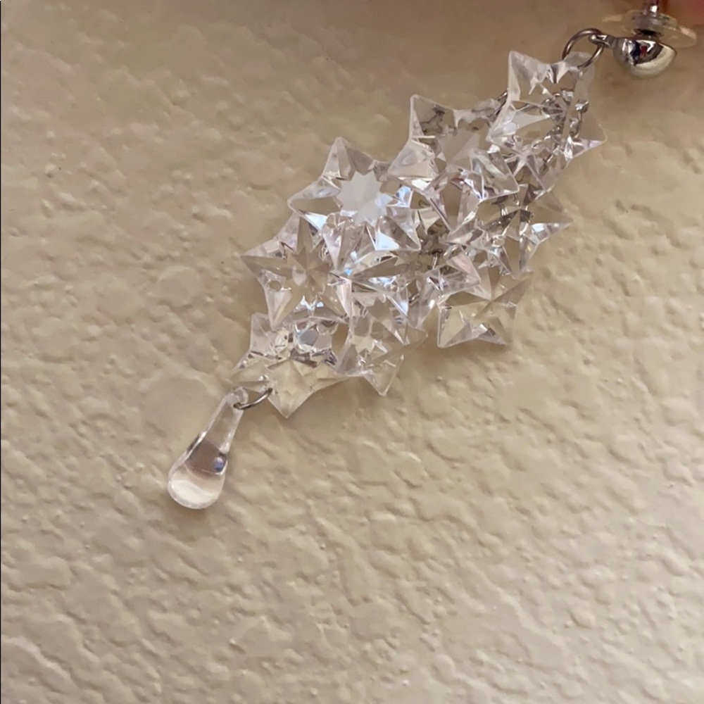 Clear Star Acrylic Dangle Earrings View 3
